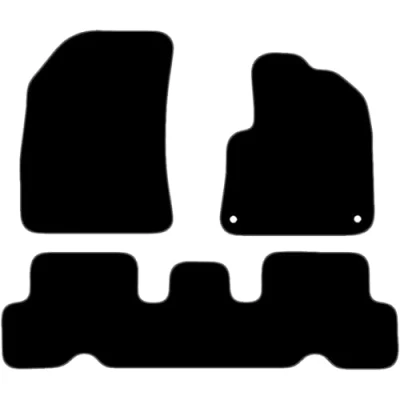 Image of Carsio Carpet Car Mats For Citroen C4 Picasso 2013 to 2015 Tailored Fit Floor Mat Set Complete Accessory Black Custom Fitted All Weather, Anti Slip Backing &amp; Grey Trim