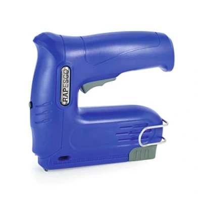 Image of Rapesco 1570 T12 USB Cordless Staple/Nail Gun with 200 Staples, Blue