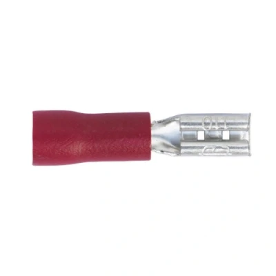 Image of Sealey Push On Terminal 2.8mm Female Red Pack of 100