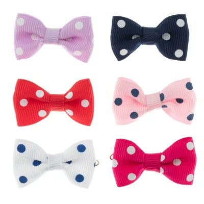 Image of Show Tech Polka Dot Bows With Clip Assorted Colours 6Pk