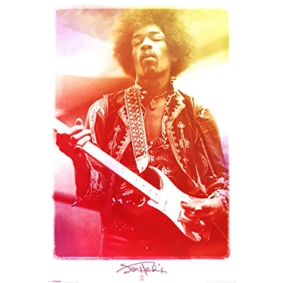 Image of Pyramid International &quot;Legendary Jimi Hendrix Maxi Poster, Multi Colour, 61 x 91.5 1.3 cm
