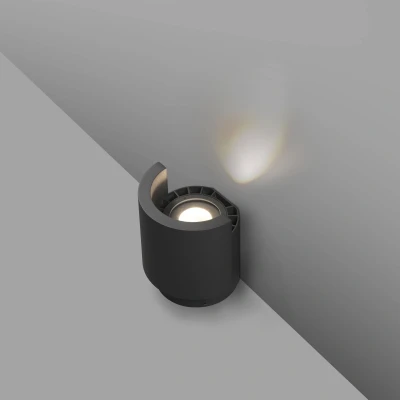 Image of Noboru Outdoor LED Projector Wall Light Dark Grey 16W 3000K IP65