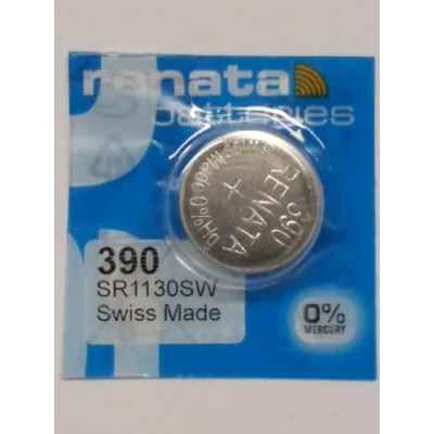 Image of Renata 390 SR1130SW SB AU Silver Oxide Watch Battery 1.55V Blister Pack