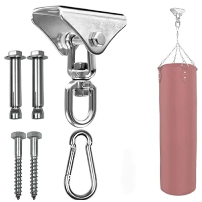 Image of Yes4All ZF94 Heavy Duty Hangers Punch Bag Hook, silver, 360 Degree Rotation 500kg Capacity, 180 &amp; 360, Punching Mount for Hammocks, Gymnastics, Swing Hook