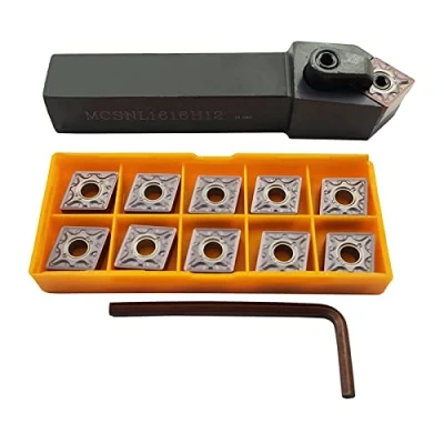 Image of Montesy Lathe Turning Tool Insert Holder Bit Set Includes CNMG120408 MA VP15TF &amp; Screwdrivers Easy Mcsnl1616h12