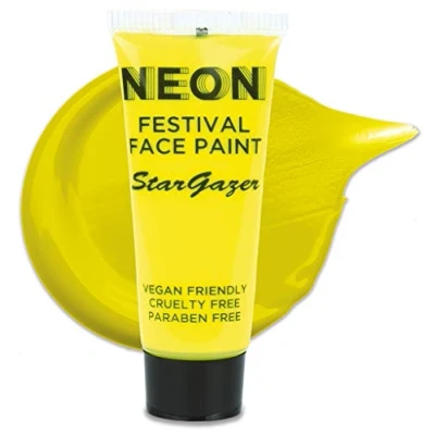 Image of Stargazer Neon UV Reactive Festival Face and Body Paint, Sweat Proof Vibrant Colour, Yellow