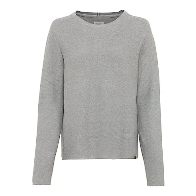 Image of camel active Women&#039;s Basic Knitted Jumper with Crew Neck Sweatshirt, Gray, L