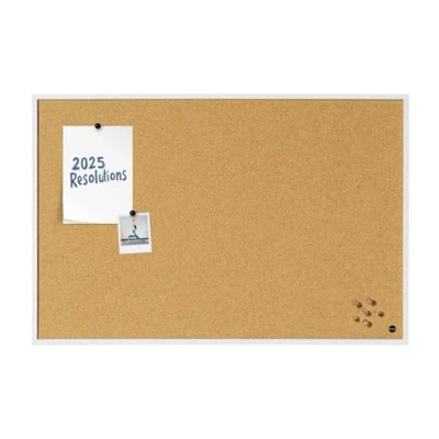 Image of Bi Office Basic Cork Notice Board with White Frame 885x585 mm