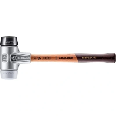 Image of Halder 3123050 &quot;Simplex&quot; Rubber/TPE Mid Soft Face Mallet, Multi Colour, 50 mm