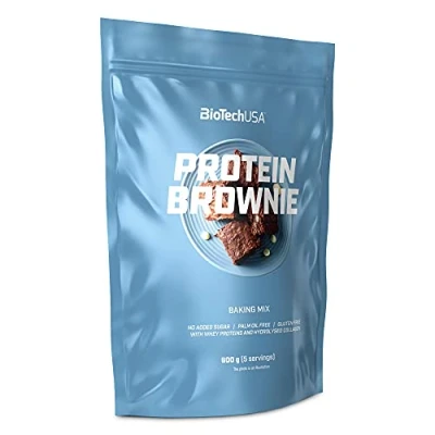 Image of BioTechUSA Protein Brownie, Baking Mix with Collagen, whey proteins and sweeteners, 600 g, Chocolate