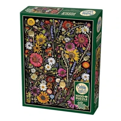 Image of Cobble Hill 1000 Piece Puzzle Flower Press: Happiness Sample Poster Included