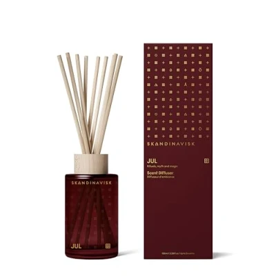 Image of Skandinavisk JUL &#039;Sea&#039; Reed diffuser with 8 Reeds, Lasts +3 Months, Scent notes: Baked gingerbread and winter cloves, spiced oranges mulled wine, 100 ml