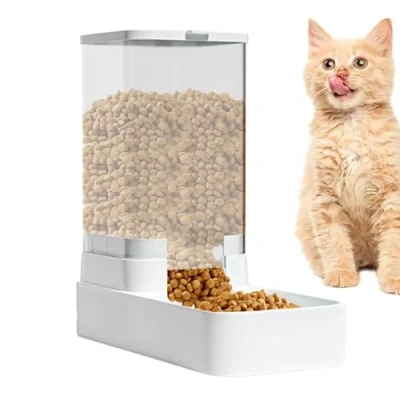 Image of 2 In 1 Cat Food Water Dispensers, Dog Dispenser Gravity Feeder, Dispenser, Pets Automatic Feeder And Waterer Set, Auto Pet