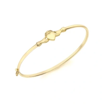 Image of Carissima Gold Women&#039;s 9ct Yellow Claddagh Bangle