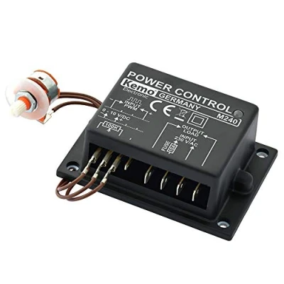 Image of Kemo M240 Multi functional 230V/AC 10A Power Regulator for Motors, Lamps, Dimmable LEDs etc. Overload Resistant. control via potentiometer, voltage or PWM signals