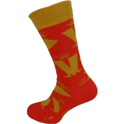 Image of Mazeys Mens Classic Officially Licensed Rock Sock Size 7 to 11 (Madness Orange Logo)