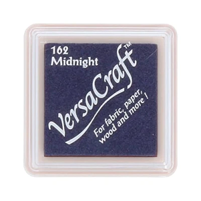 Image of Tsukineko Versacraft Small Cube Fabric Ink Pad Midnight, Blue, 25 x millimeters