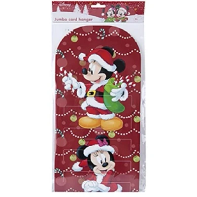 Image of Disney Mickey &amp; Minnie Mouse 30 Christmas Jumbo Card Hanger Holder