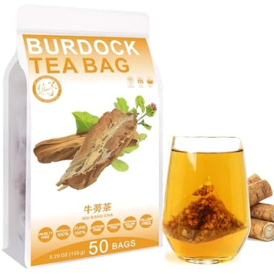 Image of Plant Gift Burdock Tea Bag 5.29oz (3g*50bags) Burdock, Chinese Pure Nature, Health Care Mixed Tea, Combination of Floral 150g 牛蒡根