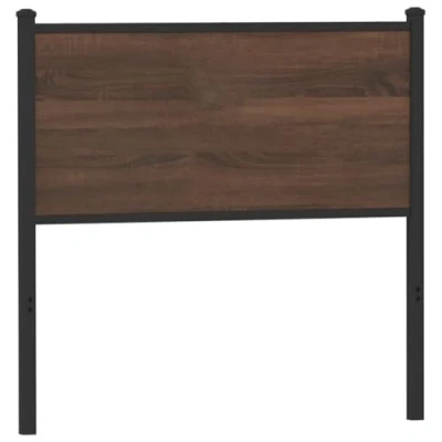 Image of vidaXL Headboard Home Bed Brown Oak 90 cm Engineered Wood and Steel