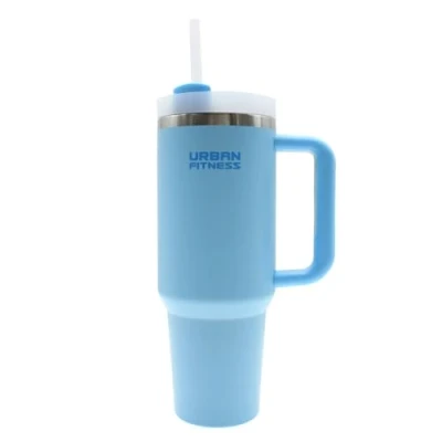 Image of Urban Fitness VitalSip Bottle, Cold Hot Drink Travel Mug,1.2L Water Bottle with Handle, Tumbler Cup BPA Free, Stylish Modern Design, Pastel Blue