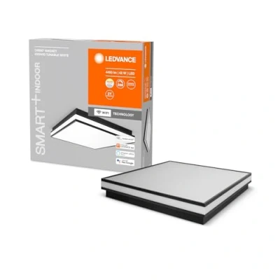 Image of LEDVANCE ORBIS MAGNET SMART+ Wi Fi 45x45cm, Dimmable LED Ceiling Light For Indoor Use, 42W, Colour Temperature 3000 6500K, 4200 Lumen, Design Lamp With Innovative Magnetic Frame, Grey