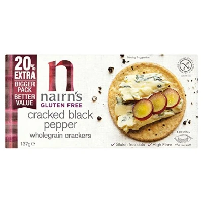 Image of Nairns Gluten Free Cracked Black Pepper Crackers 1