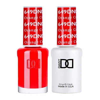 Image of DND Duo Gel &amp; Nail Polish Set Orange Creamsicle 649 2x15ml