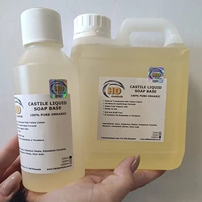 Image of Castile Liquid Soap Base Organic Free from SLS SLES Sulphate and Paraben (1000ml (1L))