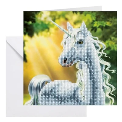Image of Crystal Art Sunshine Unicorn Card Kit 18 x cm