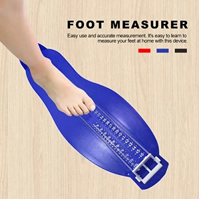 Image of Adults Uk Shoe Foot Measures, Precision Measure Gauge Device Width Length Measuring Ruler for Size (Blue)