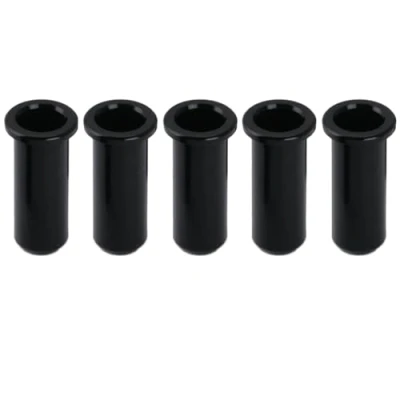 Image of Musiclily Pro 25.5mm Brass Bass String Ferrules Bushings Through Body for Jazz Bass/Precision Bass, Black (Set of 5)