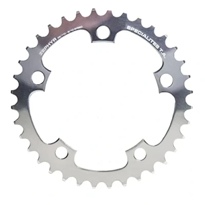 Image of Spécialités TA Zephyr Compact 110pcd 5 Arm 9/10/11 Speed Inner Chainring, 38t, Silver