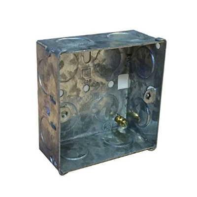 Image of Home.smart Single Metal Back Box 35mm Flush Wall Pattress / 1 Gang Electrical Socket Switch