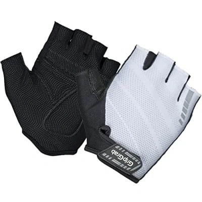 Image of GripGrab Rouleur Padded Short Finger Summer Cycling Gloves Comfortable Half Fingerless Cushioned Bicycle Glove