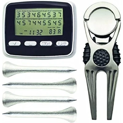Image of Longridge Golf Scorer P/Fork and T Shirt Gift Set Multi Colour