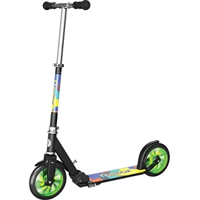 Image of Razor A5 LUX Light Up Kick Scooter Green