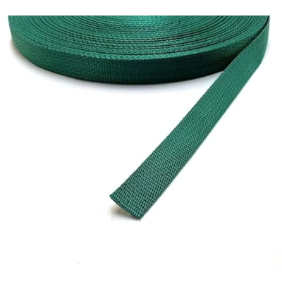 Image of 20mm Polypropylene Webbing Heavy Duty Strap For Backpacks Belts Handles Bags Straps Dog Leads (25 Metres, Forest Green)
