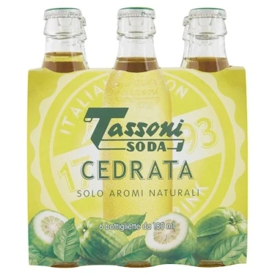 Image of 25x Tassoni Cedrata Italian Citrus Soft Drink Beverage Soda Aperitif 180ml