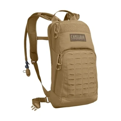 Image of CamelBak M.U.L.E. Tactical Hydration Backpack with 100oz/3L Mil Spec Crux Reservoir Bladder MOLLE, Coyote