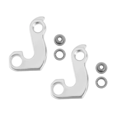 Image of LT Easiyl 2PCS Bike Derailleur Hanger Compatible With UNION GH 012 38x54.5mm Bicycle Tail Hook Rear Screws Silver
