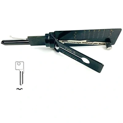 Image of TPM Go Locksmith Lock Picking Tool for Yale Locks,Pick and Decoder 2 in 1 UK Door LockPick Kit (Yale 5)