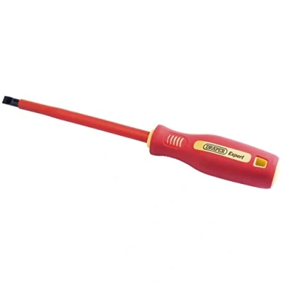 Image of Draper Fully Insulated Plain Slot Screwdriver, 8 x 150mm (Sold Loose)