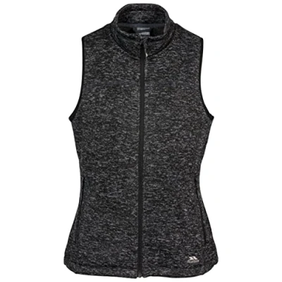 Image of Trespass Women&#039;s Mildred Warm Fleece Gilet 3200gsm, Black Marl, 8 UK