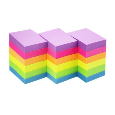 Image of Early Buy Sticky Notes 1.5 x 2 Self Stick 6 Bright Color 18 Pads, 100 Sheets/Pad