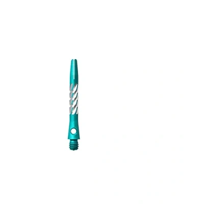 Image of Unicorn Dart Shafts Premier Anodised Aluminium Short 37.0 mm Green 3 Stems