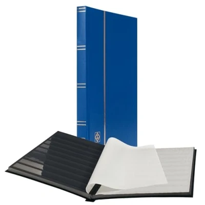 Image of Leuchtturm 337308 Folder DIN A4 32 Black Pages with Non Padded Cover, Blue