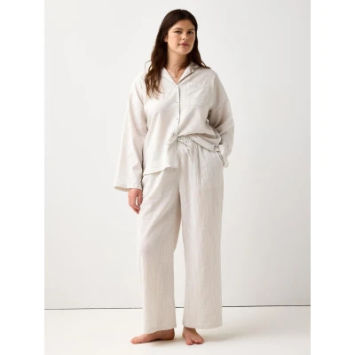 Image of Pyjama trousers in seersucker