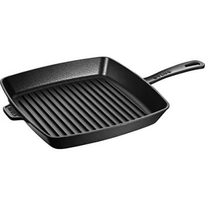 Image of STAUB 1003305 Cast Iron Square American Grill Pan, 26 x cm, Black