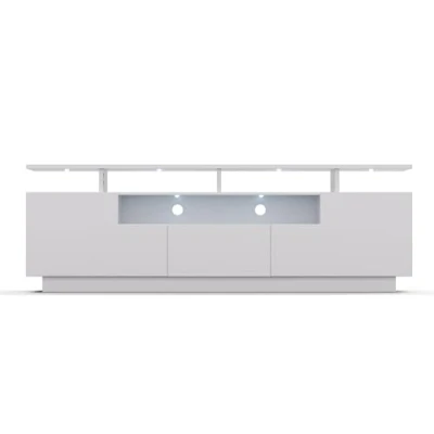 Image of blumfeldt LED TV Stand Unit, 150 cm Modern Units for Living Room with Multi Colour LEDs, Low Cabinet, Wide Media Storage, Large Cabinet Bedroom, Entertainment